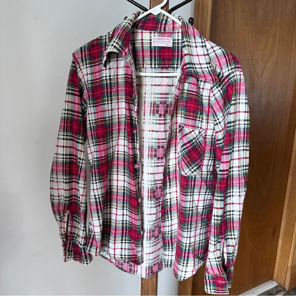 Plaid Button-Up Shirt